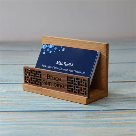 personalized desk business card holders.